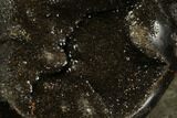 Septarian Dragon Egg Geode - Black Crystals #177419-2